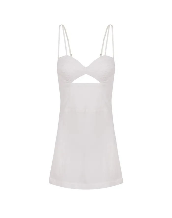 Dresses Women ViX Paula Hermanny Tats Short Dress 8211 Off White
