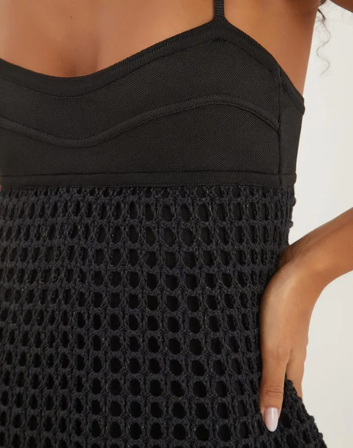 Dresses Women ViX Paula Hermanny Tidsy Short Dress 8211 Black