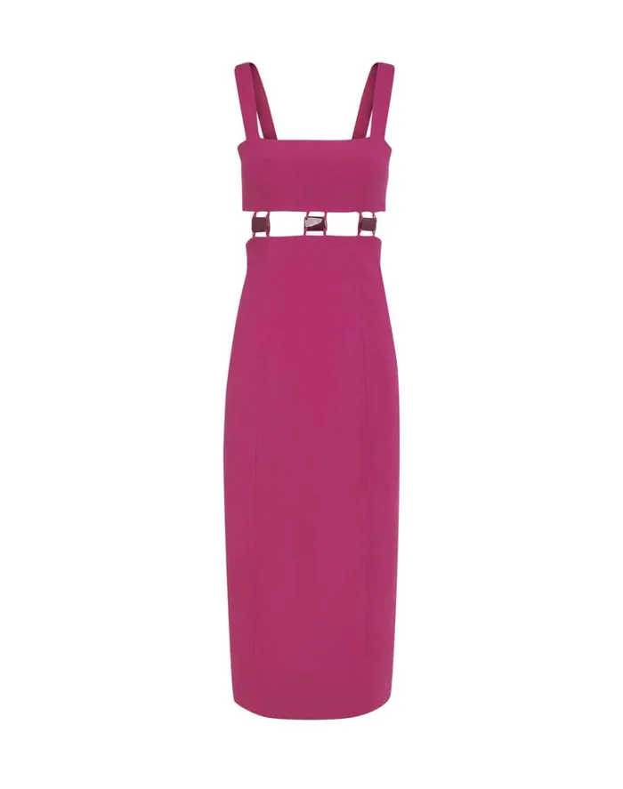 Dresses Women ViX Paula Hermanny Tuane Midi Dress 8211 Bubblegum