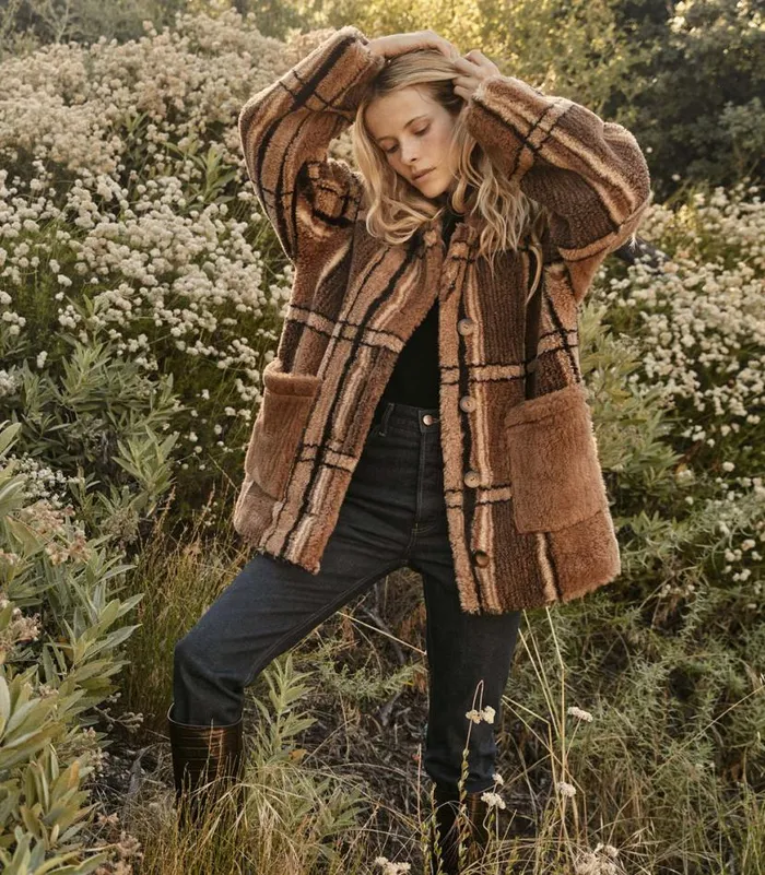 EASTON COAT Charcoal Sierra Plaid Shop DEN Jackets and Coats