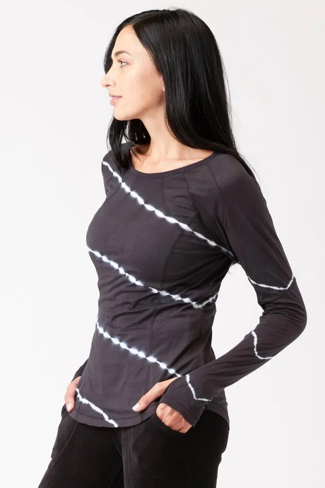 Edan Long Sleeve Sequence Wash Obsidian Clothing XCVI ShirtsBlouses
