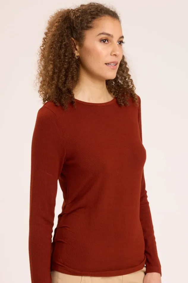 Edie Long Sleeve Campfire Pigment Clothing XCVI ShirtsBlouses