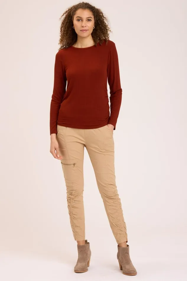 Edie Long Sleeve Campfire Pigment Clothing XCVI ShirtsBlouses