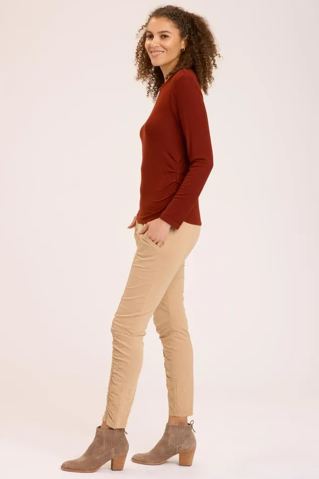 Edie Long Sleeve Campfire Pigment Clothing XCVI ShirtsBlouses