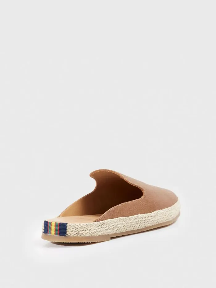 Espadrilles Mens Paul Stuart Miami Leather Espadrille Slide Cognac Espadrilles Mens Paul Stuart Miami Leather Espadrille Slide Cognac