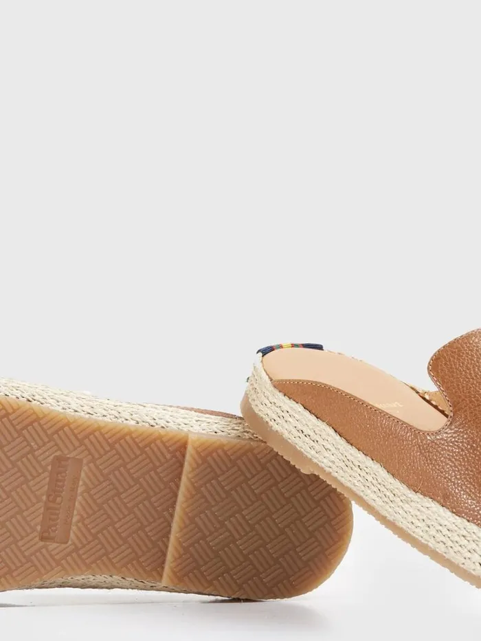 Espadrilles Mens Paul Stuart Miami Leather Espadrille Slide Cognac Espadrilles Mens Paul Stuart Miami Leather Espadrille Slide Cognac