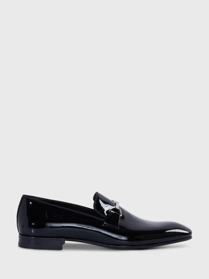 Evening Mens Paul Stuart Horatio Patent Leather Formal Bit Loafer Black