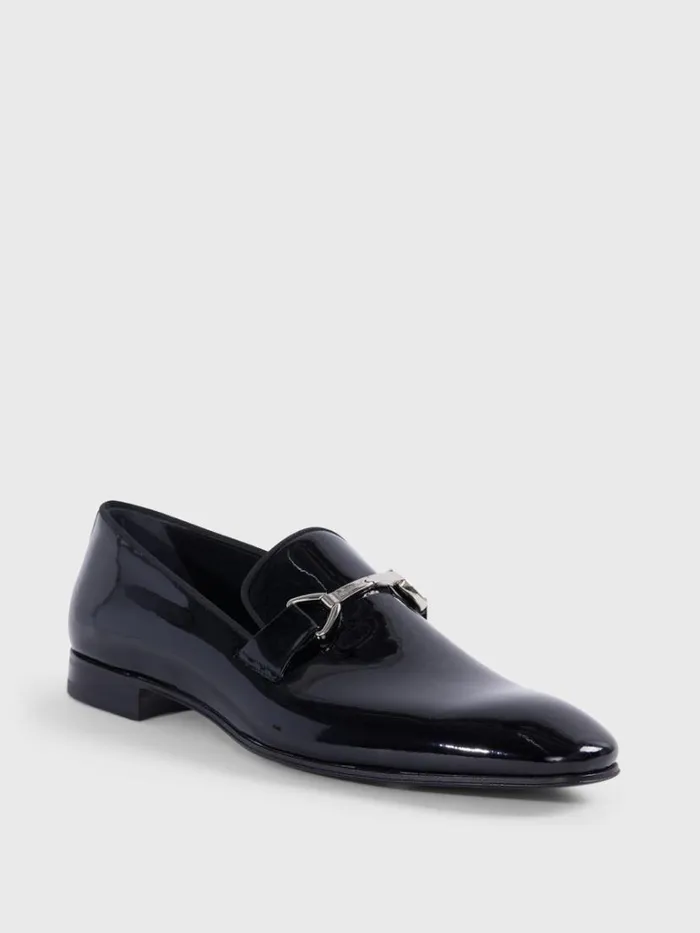 Evening Mens Paul Stuart Horatio Patent Leather Formal Bit Loafer Black