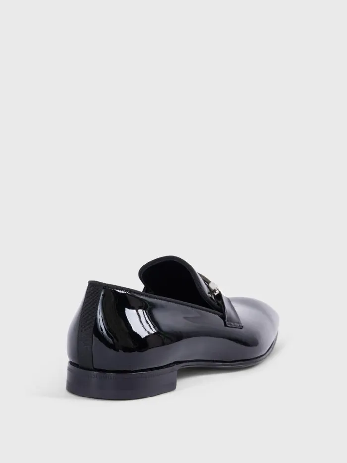 Evening Mens Paul Stuart Horatio Patent Leather Formal Bit Loafer Black