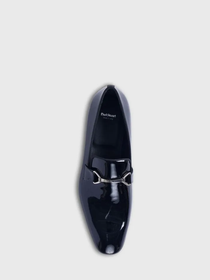 Evening Mens Paul Stuart Horatio Patent Leather Formal Bit Loafer Black