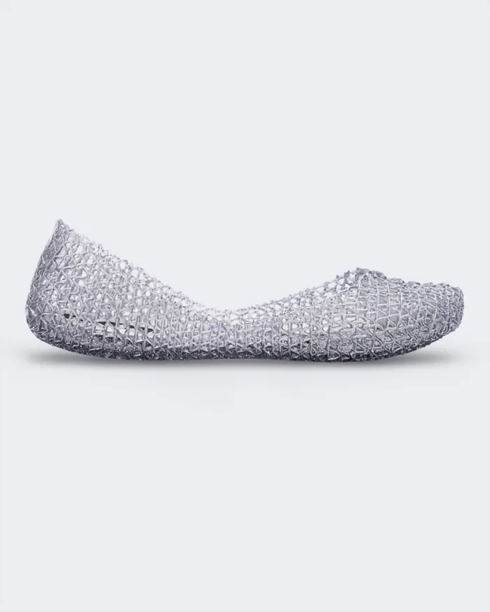 Flats Women Melissa Campana Glitter Silver