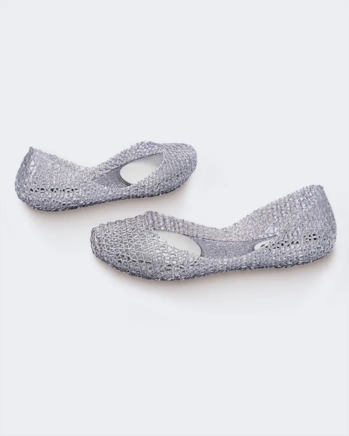 Flats Women Melissa Campana Glitter Silver