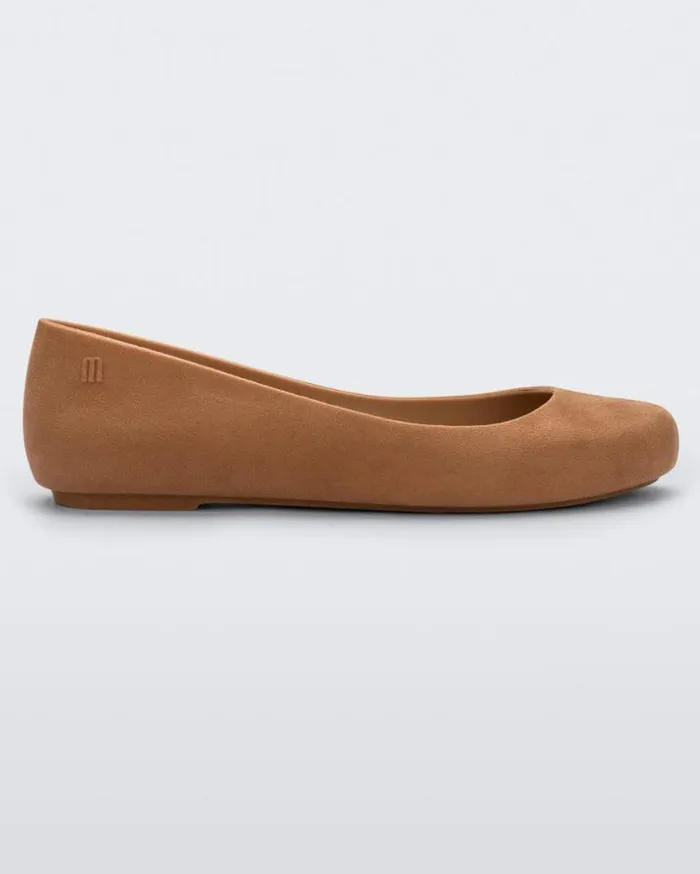 Flats Women Melissa Sweet Love Velvet Beige Flocked