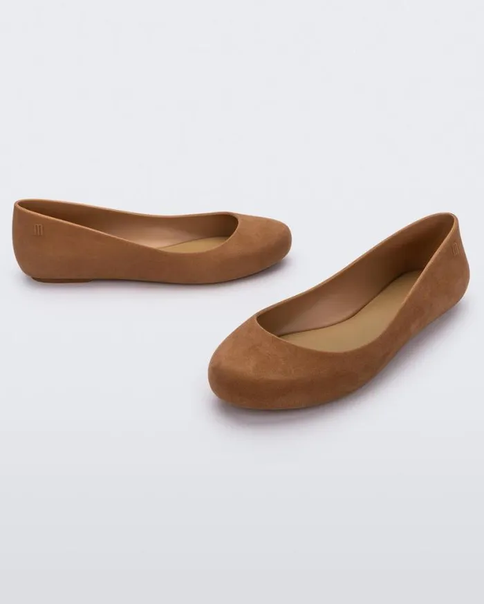 Flats Women Melissa Sweet Love Velvet Beige Flocked