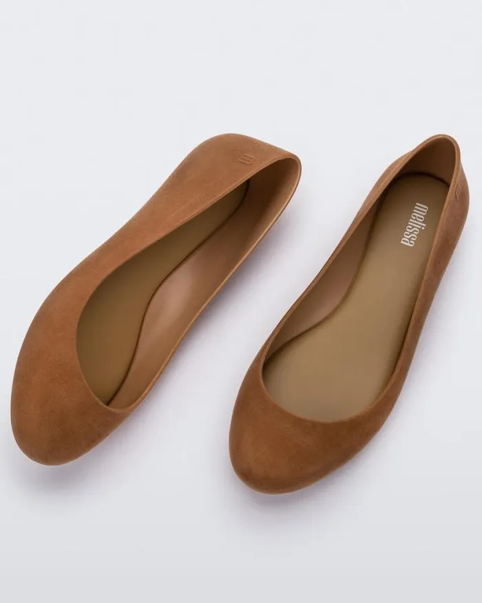 Flats Women Melissa Sweet Love Velvet Beige Flocked