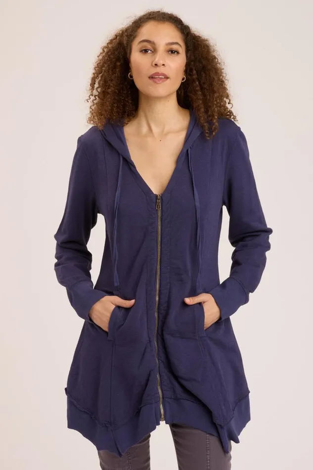 Fleece Mercantile Jacket Navy Clothing XCVI Jackets