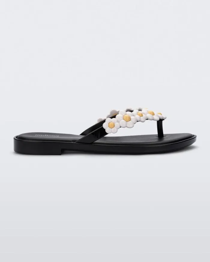 Flip Flops Women Melissa Flip Flop Spring Blackwhite