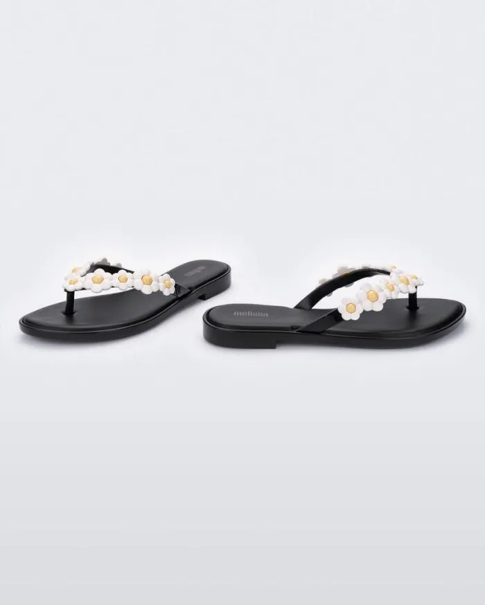Flip Flops Women Melissa Flip Flop Spring Blackwhite