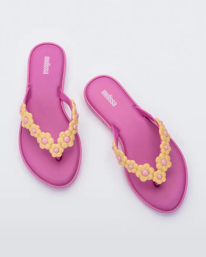Flip Flops Women Melissa Flip Flop Spring Pinkyellow