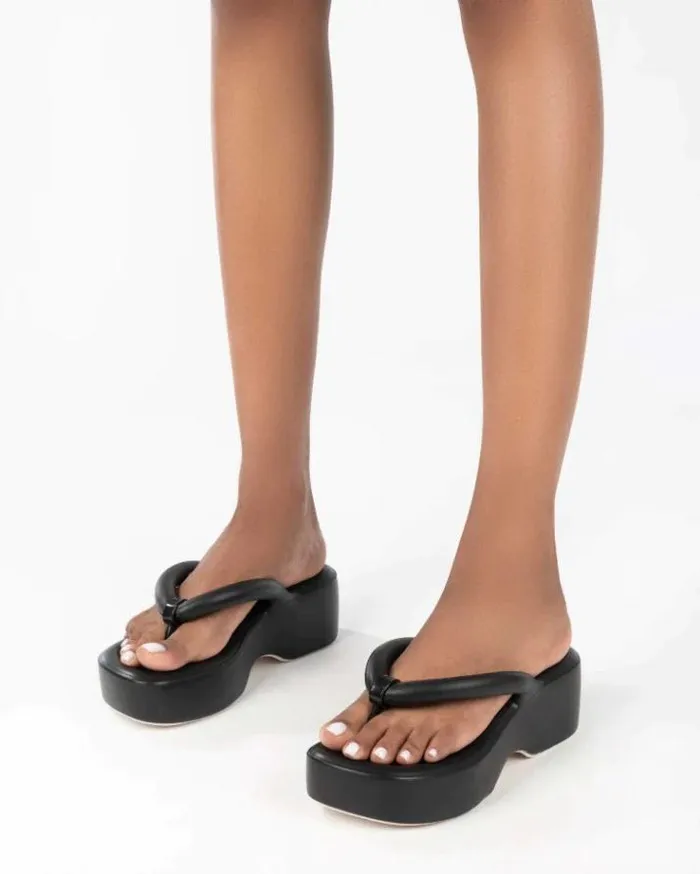 Flip Flops Women Melissa Free Platform Black