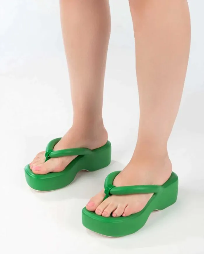 Flip Flops Women Melissa Free Platform Green