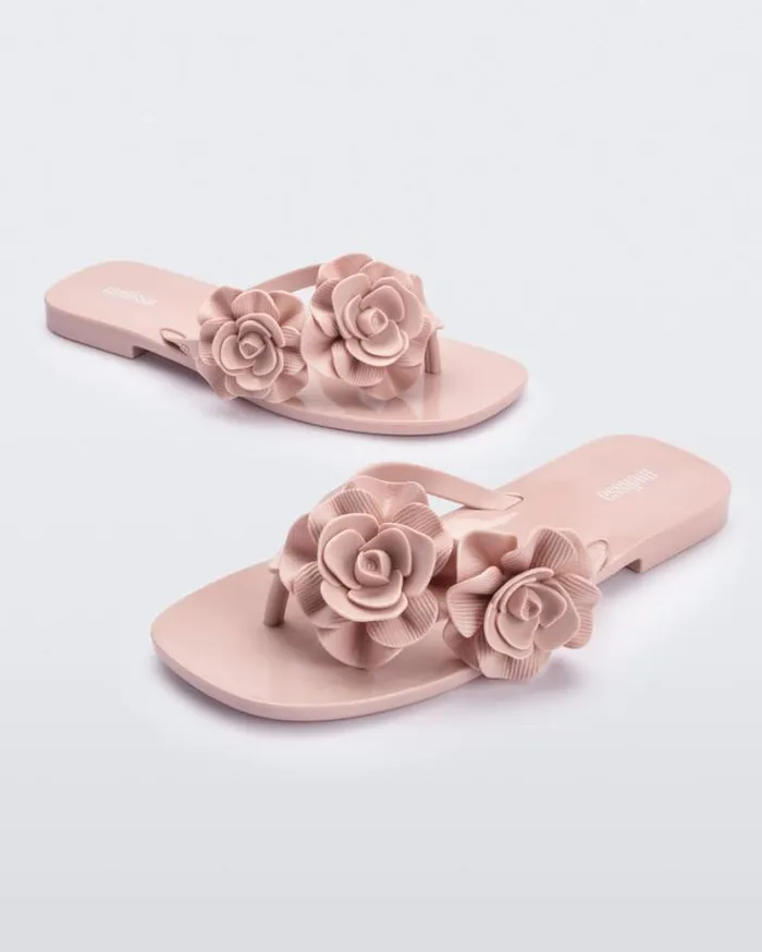 Flip Flops Women Melissa Harmomic Squared Garden Light Pink