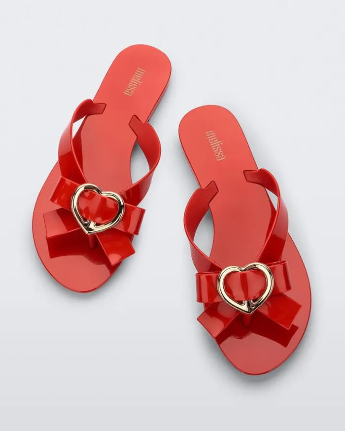 Flip Flops Women Melissa Harmonic Heart Red