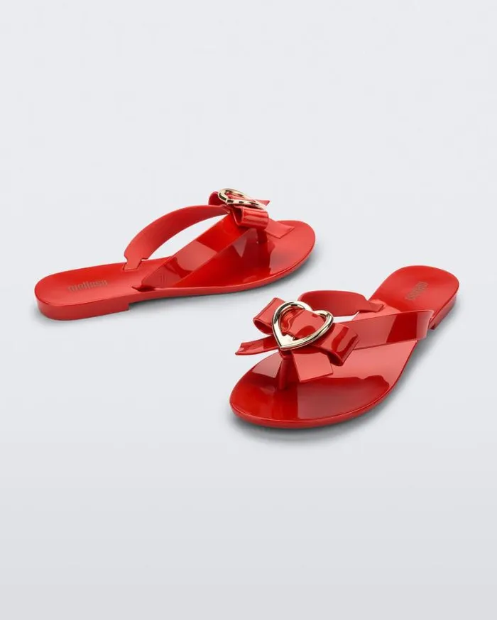 Flip Flops Women Melissa Harmonic Heart Red
