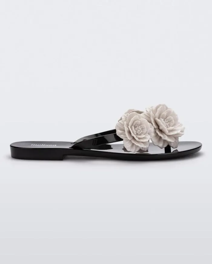 Flip Flops Women Melissa Harmonic Springtime Blackbeige