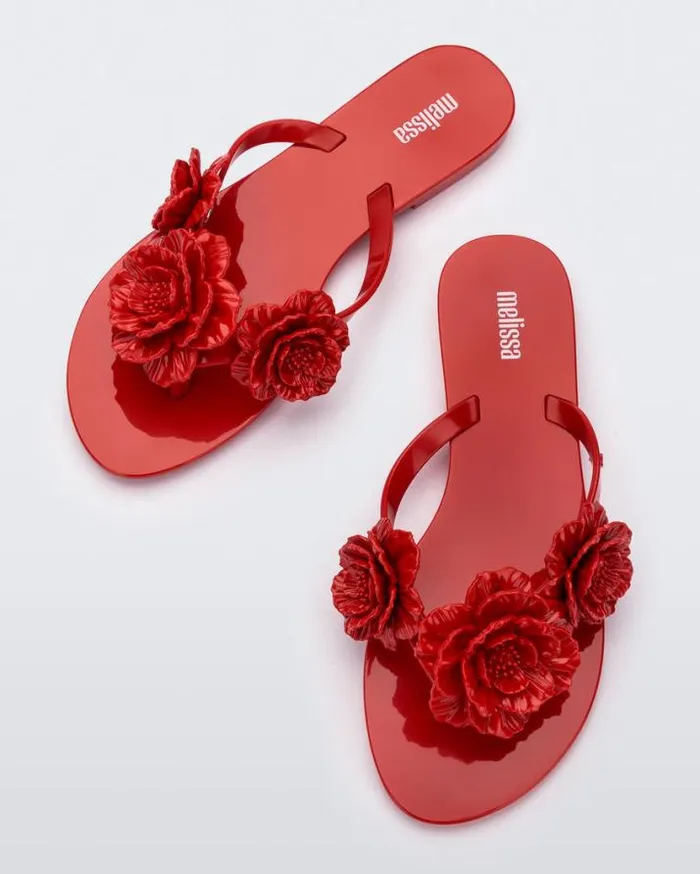Flip Flops Women Melissa Harmonic Springtime Red