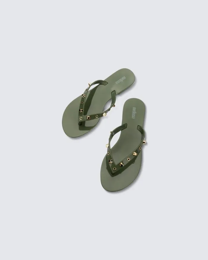 Flip Flops Women Melissa Harmonic Studs Green