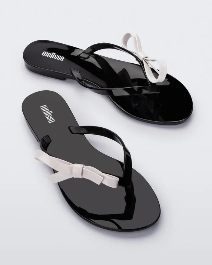 Flip Flops Women Melissa Harmonic Sweet Blackwhite