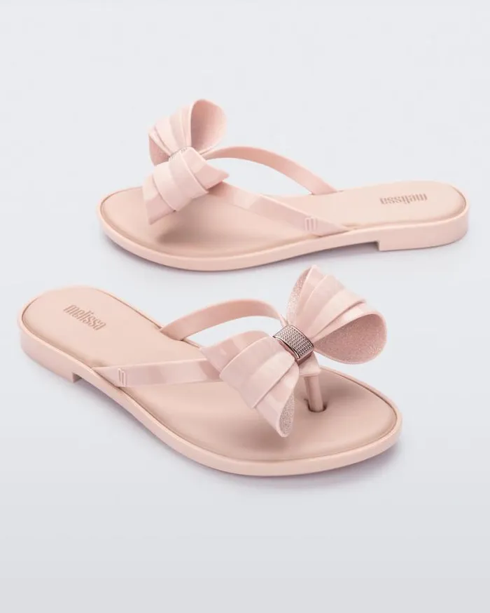Flip Flops Women Melissa Slim Flip Flop Glitter Pink