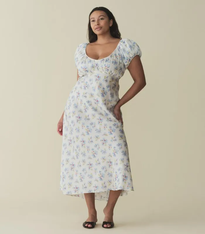 FLORENCIA DRESS Bleu Frolicking Floral Shop DEN Dresses