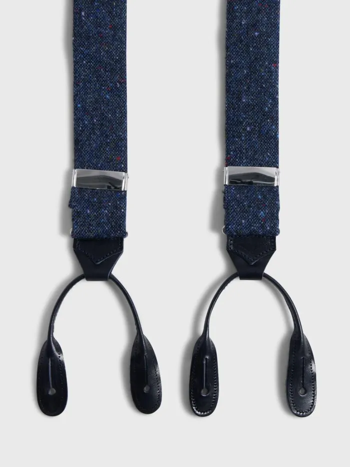 Formal Shop Mens Paul Stuart Donegal Tweed Braces Navy Formal Shop Mens Paul Stuart Donegal Tweed Braces Navy