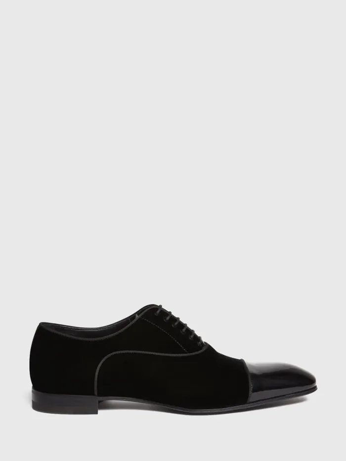 Formal Shop Mens Paul Stuart Hades II Formal LaceUp Black Patent Velvet Gros Grain Formal Shop Mens Paul Stuart Hades II Formal LaceUp Black Patent Velvet Gros Grain