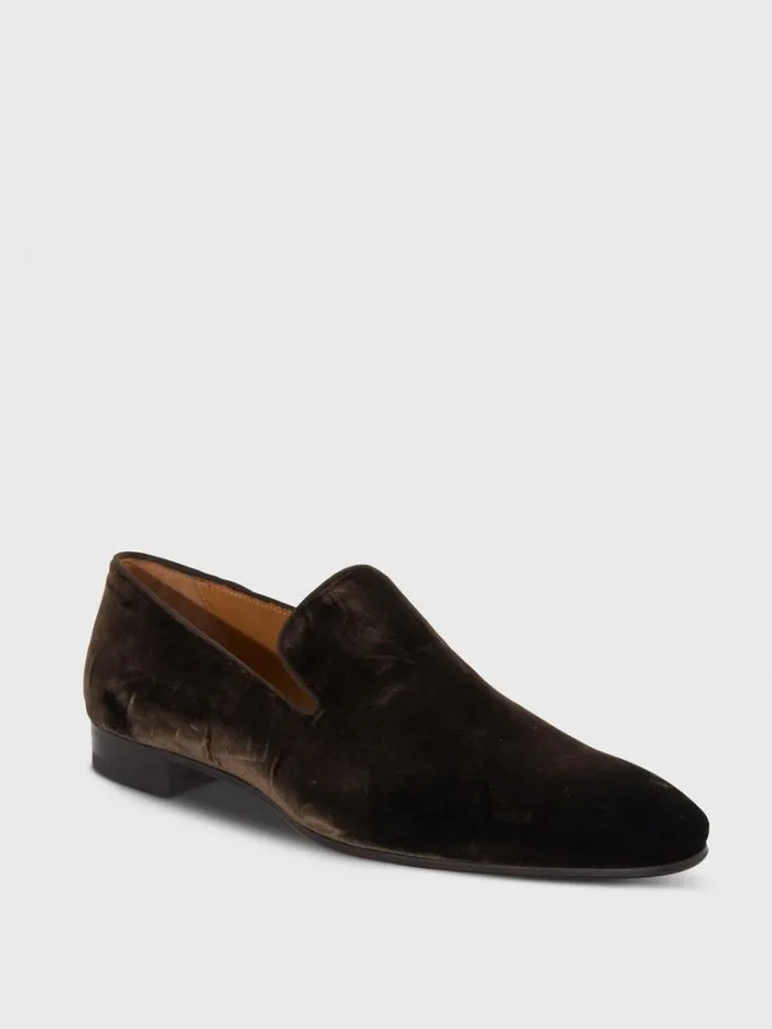 Formal Shop Mens Paul Stuart Harrier Velvet Formal SlipOn Brown