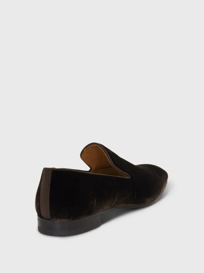 Formal Shop Mens Paul Stuart Harrier Velvet Formal SlipOn Brown
