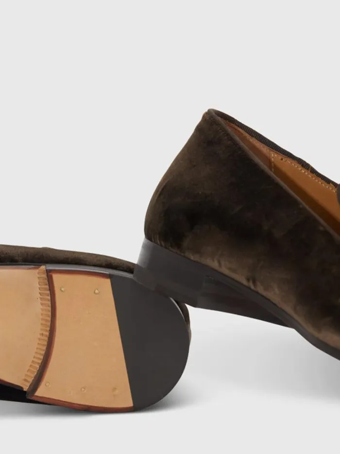 Formal Shop Mens Paul Stuart Harrier Velvet Formal SlipOn Brown