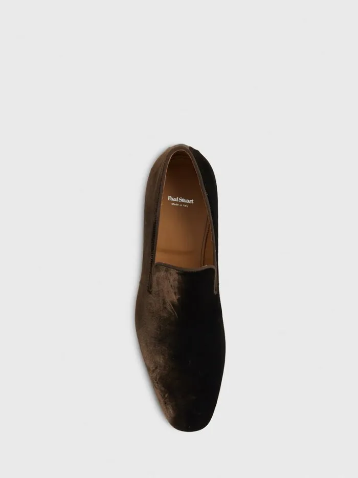 Formal Shop Mens Paul Stuart Harrier Velvet Formal SlipOn Brown