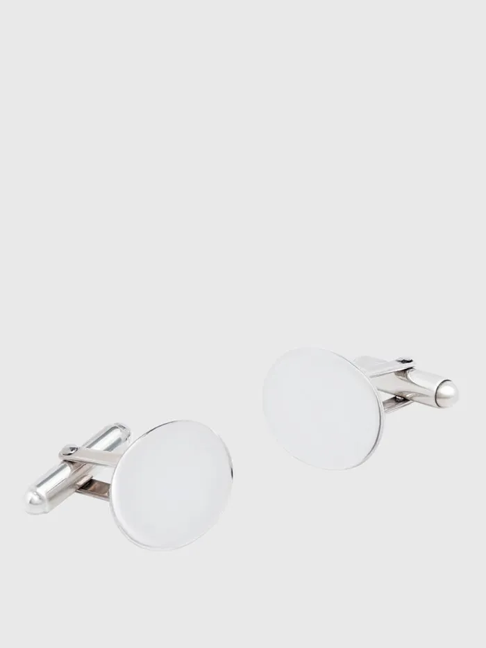 Formal Shop Mens Paul Stuart Sterling Silver Polished Oval Cufflinks Silver