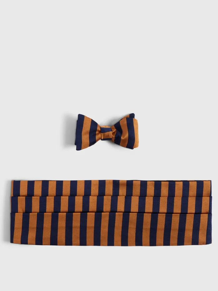 Formal Shop Mens Paul Stuart TwoTone Striped Bow Tie And Cummerbund Set Bluewhite Formal Shop Mens Paul Stuart TwoTone Striped Bow Tie And Cummerbund Set Bluewhite