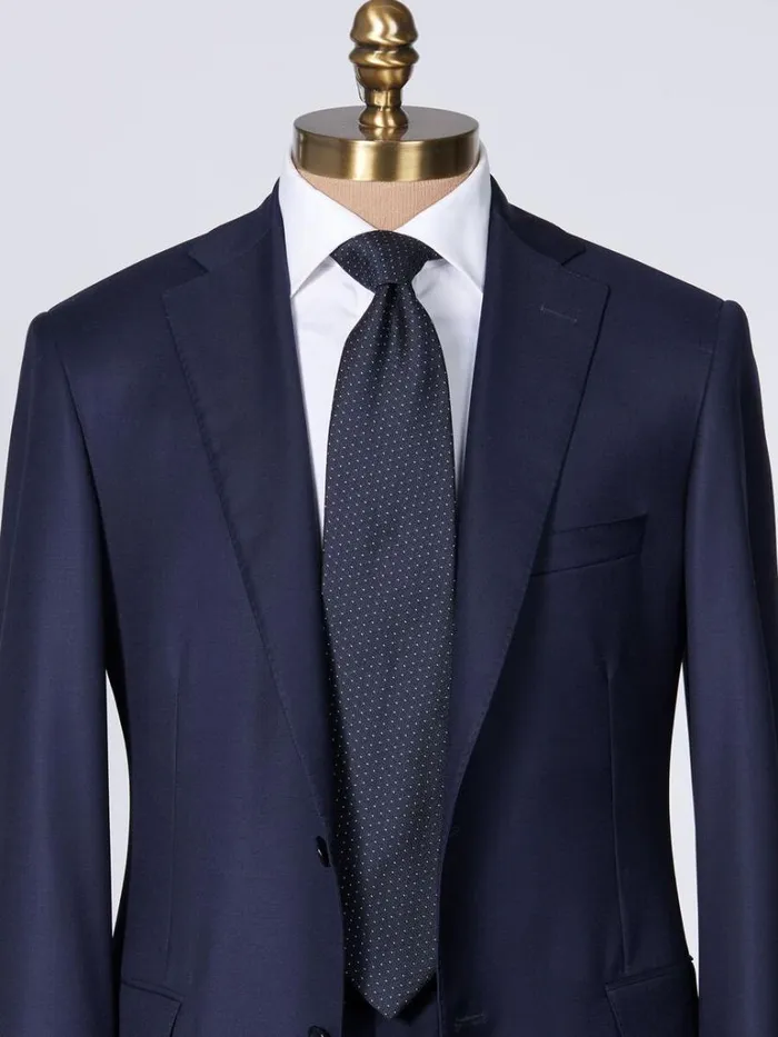 Formal Shop Mens Paul Stuart Woven Silk Micro Pattern Tie Black