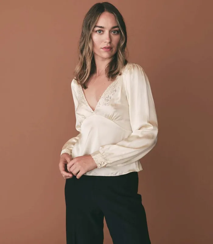 FREYDA TOP Mother Of Pearl Shop DEN Tops