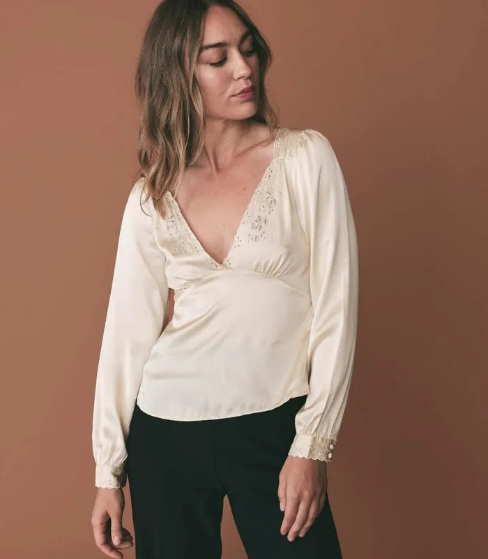 FREYDA TOP Mother Of Pearl Shop DEN Tops