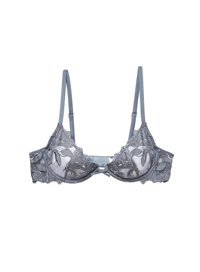 Fuller Cup Bras Lingerie Fleur Du Mal Lily Embroidery Plunge Demi Bra Mr Grey