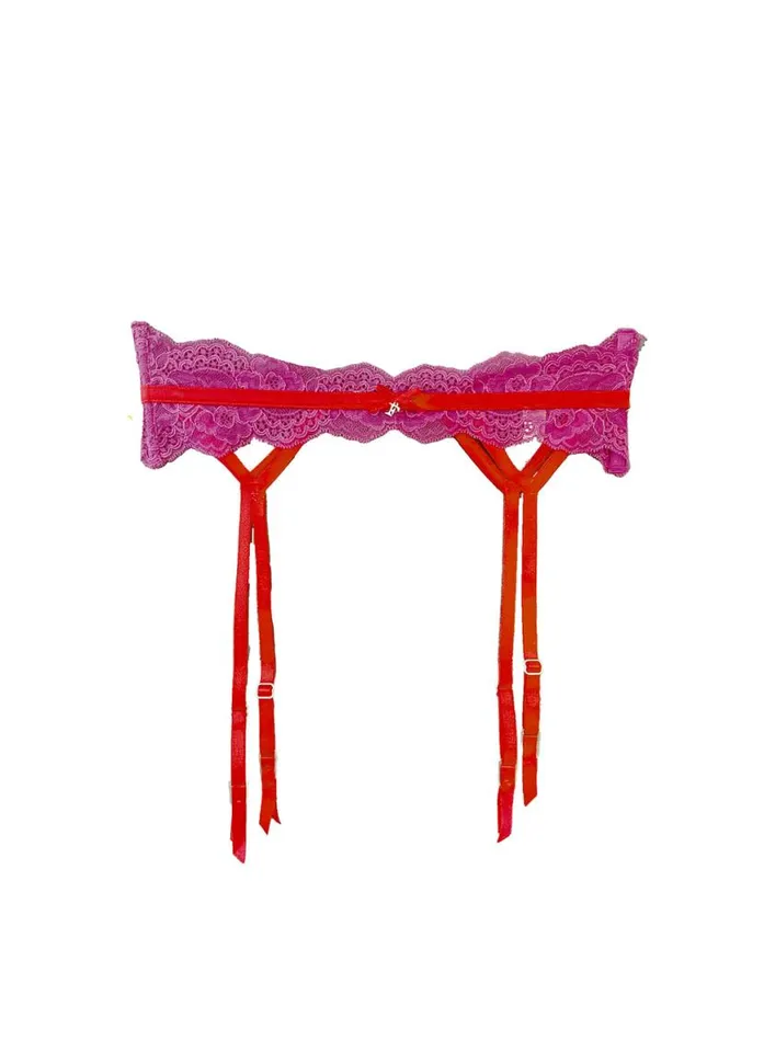 Garters and Belts PleasureLingerie Fleur Du Mal Naomi Lace Garter Belt Vixen