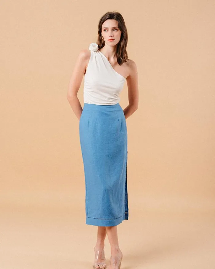 Grace and Mila Dressy Tops WOVEN TOP ECRU MYROSE 8211 Shop