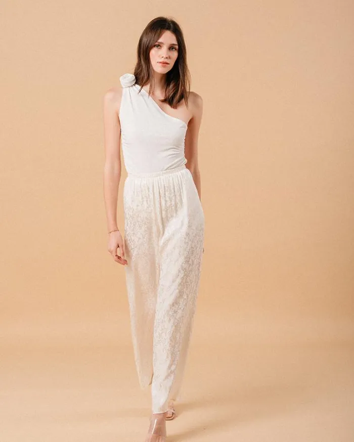 Grace and Mila Dressy Tops WOVEN TOP ECRU MYROSE 8211 Shop