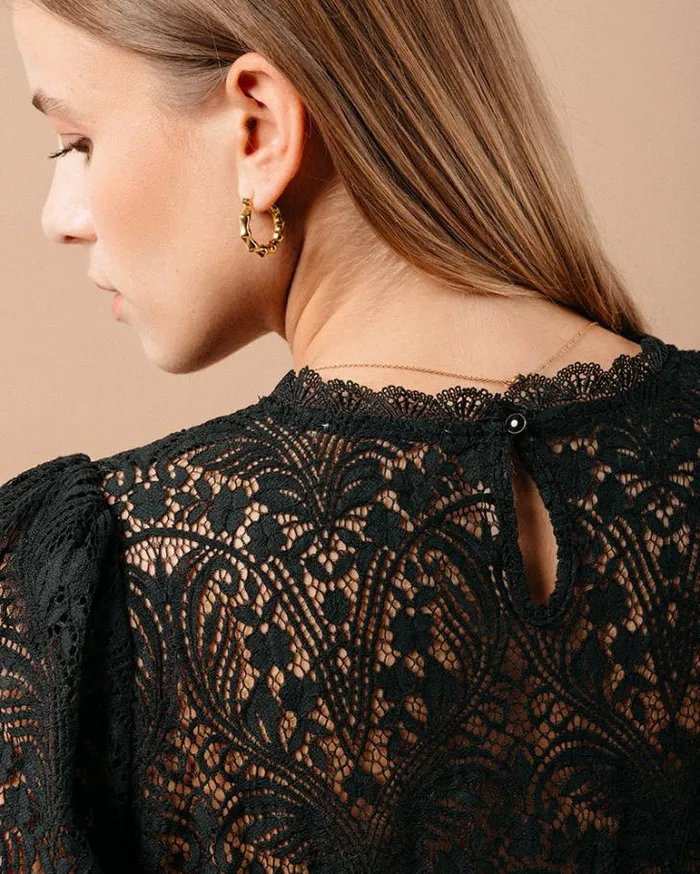 Grace and Mila Dressy Tops WOVEN TOP NOIR MAGNOLIA 8211 Shop